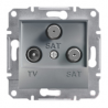 Розетка TV/SAT/SAT оконченая Shneider-Electric Asfora сталь EPH3600162