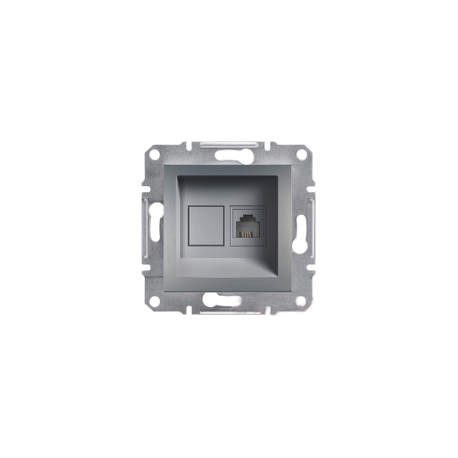 Розетка телефонная RJ11 Shneider-Electric Asfora сталь EPH4100162