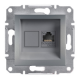 Розетка компьютерная RJ-45 cat.5e Shneider-Electric Asfora сталь EPH4300162