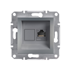 Розетка компьютерная RJ-45 cat.5e Shneider-Electric Asfora сталь EPH4300162