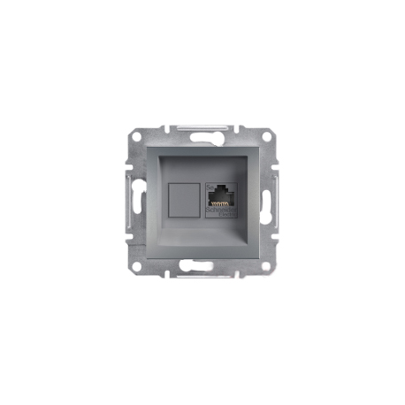 Розетка компьютерная RJ-45 cat.5e Shneider-Electric Asfora сталь EPH4300162