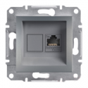 Розетка компьютерная RJ-45 cat.5e Shneider-Electric Asfora сталь EPH4300162