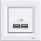 Розетка USB Shneider-Electric Asfora, белый EPH2700221