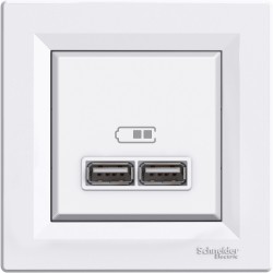 Розетка USB Shneider-Electric Asfora, белый EPH2700221