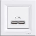 Розетка USB Shneider-Electric Asfora, белый EPH2700221