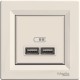 Розетка USB Shneider-Electric Asfora, крем EPH2700223
