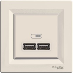 Розетка USB Shneider-Electric Asfora, крем EPH2700223