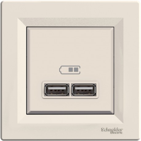 Розетка USB Shneider-Electric Asfora, крем EPH2700223