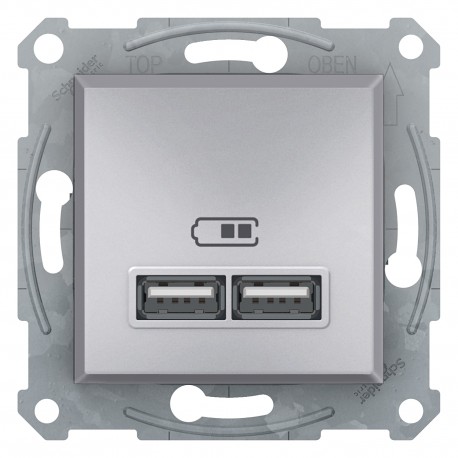 Розетка USB Shneider-Electric Asfora, алюминий EPH2700261