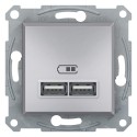 Розетка USB Shneider-Electric Asfora, алюминий EPH2700261
