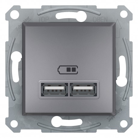 Розетка USB Shneider-Electric Asfora, сталь EPH2700262