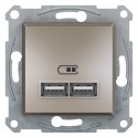 Розетка USB Shneider-Electric Asfora, бронза EPH2700269