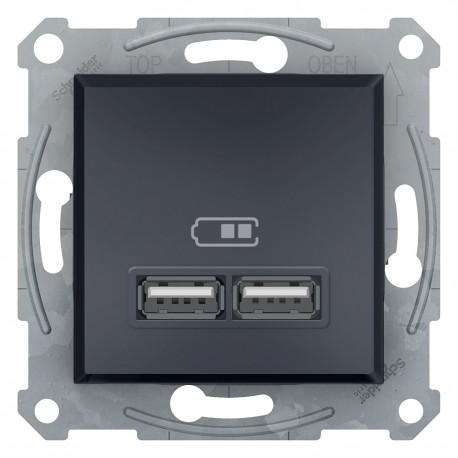 Розетка USB Shneider-Electric Asfora, антрацит EPH2700271