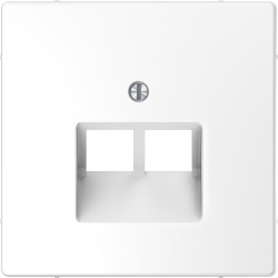 Накладка розетки компьютерной 2 х RJ-45 cat.6 Schneider-Electric D-life (белый лотос) MTN4522-6035