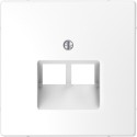 Накладка розетки компьютерной 2 х RJ-45 cat.6 Schneider-Electric D-life (белый лотос) MTN4522-6035