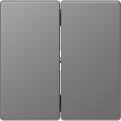 Накладка выключателя 2-кл. Schneider-Electric D-life (нерж. сталь) MTN3400-6036