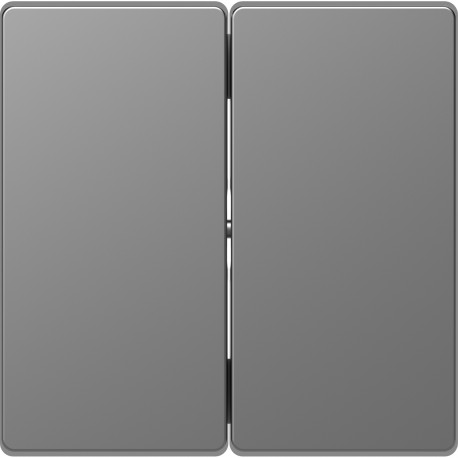 Накладка выключателя 2-кл. Schneider-Electric D-life (нерж. сталь) MTN3400-6036