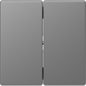 Накладка выключателя 2-кл. Schneider-Electric D-life (нерж. сталь) MTN3400-6036