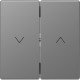 Накладка выключателя жалюзи Schneider-Electric D-life (нерж. сталь) MTN3855-6036