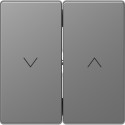 Накладка выключателя жалюзи Schneider-Electric D-life (нерж. сталь) MTN3855-6036