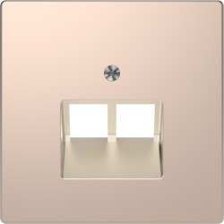 Накладка розетки компьютерной 2 х RJ-45 cat.6 Schneider-Electric D-life (шампань) MTN4522-6051