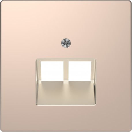 Накладка розетки компьютерной 2 х RJ-45 cat.6 Schneider-Electric D-life (шампань) MTN4522-6051