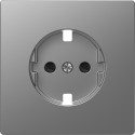 Накладка розетки Schneider-Electric D-life (нерж. сталь) MTN2330-6036