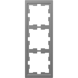 Рамка Schneider-Electric D-life (3-ая., нерж. сталь) MTN4030-6536