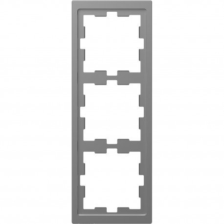 Рамка Schneider-Electric D-life (3-ая., нерж. сталь) MTN4030-6536