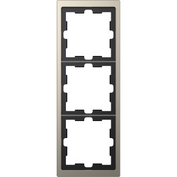 Рамка Schneider-Electric D-life (3-ая., никель) MTN4030-6550