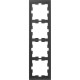 Рамка Schneider-Electric D-life (4-ая., антрацит) MTN4040-6534