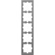 Рамка Schneider-Electric D-life (5-ая., нерж. сталь) MTN4050-6536