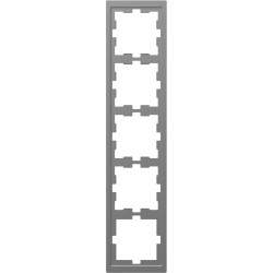 Рамка Schneider-Electric D-life (5-ая., нерж. сталь) MTN4050-6536