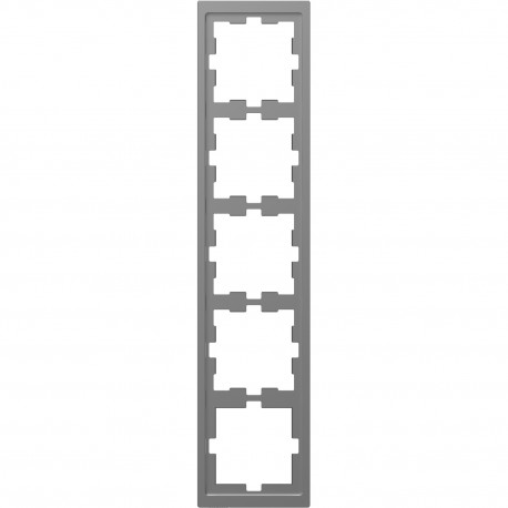 Рамка Schneider-Electric D-life (5-ая., нерж. сталь) MTN4050-6536