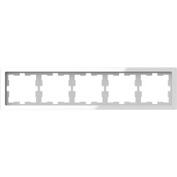 Рамка Schneider-Electric D-life (5-ая., белый кристалл) MTN4050-6520