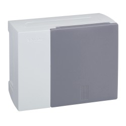 Щиток распределительный наружный Schneider-Electric Mini Pragma (6 мод. дверь дымчатая) MIP12106T