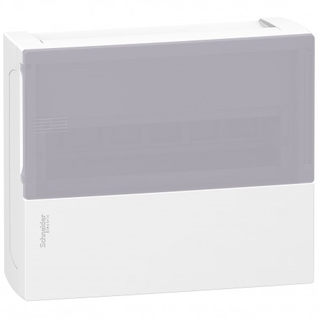 Щиток распределительный наружный Schneider-Electric Mini Pragma (12 мод. дверь дымчатая) MIP12112T