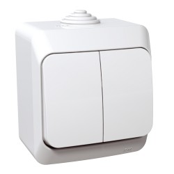 Выключатель 2-кл. IP44 Schneider-Electric Cedar Plus (16А, белый) WDE000550