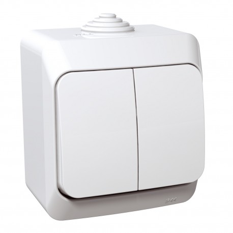 Выключатель 2-кл. IP44 Schneider-Electric Cedar Plus (16А, белый) WDE000550
