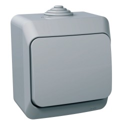 Выключатель 1-кл. проходной IP44 Schneider-Electric Cedar Plus (16А, серый) WDE000660