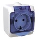 Розетка с крышкой IP44 Schneider-Electric Cedar Plus (16А, с з/к, белый) WDE000543