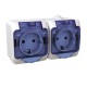 Розетка двойная с крышкой IP44 Schneider-Electric Cedar Plus (16А, с з/к, белый) WDE000525