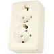Розетка двойная с заземлением Schneider-Electric Prima (16А, крем) WDE001148