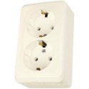 Розетка двойная с заземлением Schneider-Electric Prima (16А, крем) WDE001148