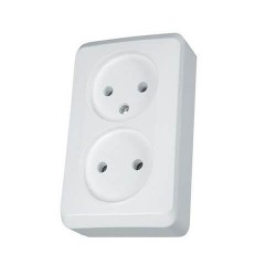 Розетка двойная без заземления Schneider-Electric Prima (16А, белый) WDE001040