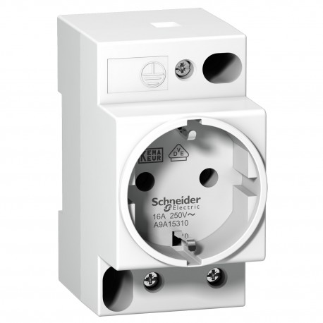 Розетка щитовая с заземлением Schneider-Electric (16А, белый)  A9A15310