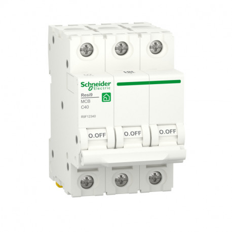 Автоматический выключатель Schneider-Electric RESI9 (3P, 40А, C) 6кА, R9F12340