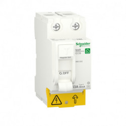 УЗО RESI9 Schneider-Electric 63 A, 30 мА, 2P, тип А R9R61263