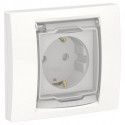 Розетка Schneider-Electric Unica New (16А, с з/к, 2-мод, белый) NU003718