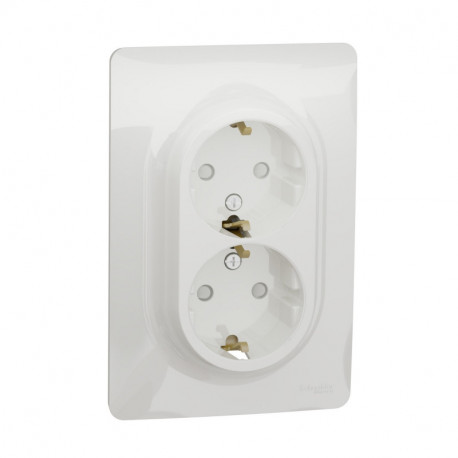 Розетка Schneider-Electric Unica New (16А, с з/к, белый) NU206718